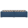 Estructura de cama sin colchón tela azul 90x200 cm