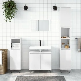 Engineered wood high gloss white bathroom cabinet 58x33x60 cm by vidaXL, bathroom vanities - Ref: Foro24-831582, Price: 49,31...