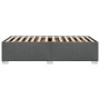 Estructura de cama sin colchón tela gris oscuro 90x200 cm