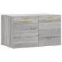 Armario de pared madera de ingeniería gris Sonoma 60x36,5x35 cm de vidaXL, Taquillas y armarios de almacenamiento - Ref: Foro...