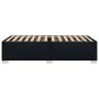 Estructura de cama sin colchón tela negro 100x200 cm