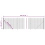 Cerca de alambre con brida gris antracita 1,4x25 m