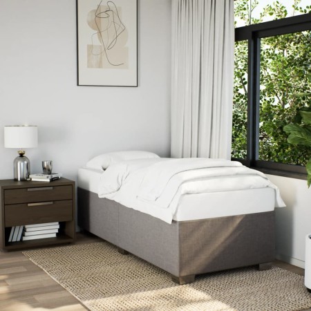 Estructura de cama sin colchón tela gris taupe 100x200 cm en Camas y somieres | Comprar online en Foro24