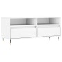 Weißer TV-Schrank aus Sperrholz, 100 x 34,5 x 44,5 cm von vidaXL, TV-Möbel - Ref: Foro24-831228, Preis: 75,92 €, Rabatt: %