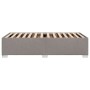 Estructura de cama sin colchón tela gris taupe 100x200 cm