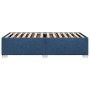 Estructura de cama sin colchón tela azul 100x200 cm