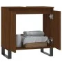 Armario de baño madera de ingeniería marrón roble 58x33x60 cm de vidaXL, Tocadores de baño - Ref: Foro24-831595, Precio: 43,6...