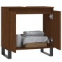Oak brown engineered wood bathroom cabinet 58x33x60 cm by vidaXL, bathroom vanities - Ref: Foro24-831595, Price: 44,19 €, Dis...