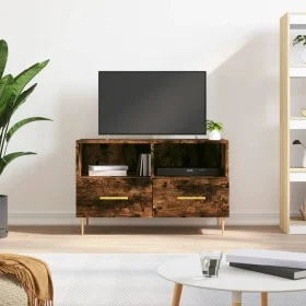 Smoked oak plywood TV cabinet 80x36x50 cm by vidaXL, TV Furniture - Ref: Foro24-828961, Price: 46,17 €, Discount: %