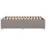 Estructura de cama sin colchón tela gris taupe 120x190 cm
