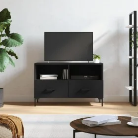 Schwarzer TV-Schrank aus Sperrholz, 80 x 36 x 50 cm von vidaXL, TV-Möbel - Ref: Foro24-828973, Preis: 70,87 €, Rabatt: %