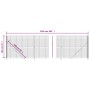 Cerca de alambre con brida gris antracita 1,6x25 m