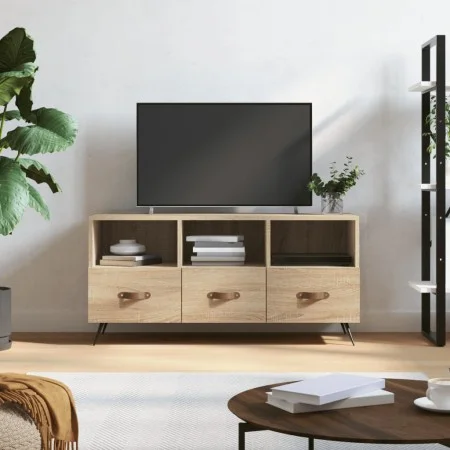 TV cabinet engineered wood Sonoma oak 102x36x50 cm by vidaXL, TV Furniture - Ref: Foro24-829007, Price: 77,44 €, Discount: %