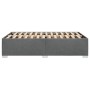 Estructura de cama sin colchón tela gris oscuro 120x200 cm