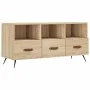 TV cabinet engineered wood Sonoma oak 102x36x50 cm by vidaXL, TV Furniture - Ref: Foro24-829007, Price: 77,44 €, Discount: %