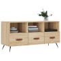 TV cabinet engineered wood Sonoma oak 102x36x50 cm by vidaXL, TV Furniture - Ref: Foro24-829007, Price: 78,42 €, Discount: %