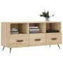 TV cabinet engineered wood Sonoma oak 102x36x50 cm by vidaXL, TV Furniture - Ref: Foro24-829007, Price: 77,44 €, Discount: %