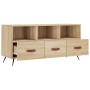 TV cabinet engineered wood Sonoma oak 102x36x50 cm by vidaXL, TV Furniture - Ref: Foro24-829007, Price: 78,42 €, Discount: %