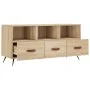 TV cabinet engineered wood Sonoma oak 102x36x50 cm by vidaXL, TV Furniture - Ref: Foro24-829007, Price: 77,44 €, Discount: %