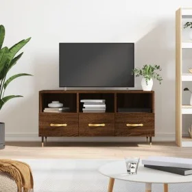 Oak brown engineered wood TV cabinet 102x36x50 cm by vidaXL, TV Furniture - Ref: Foro24-829019, Price: 78,59 €, Discount: %