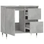 Armario de baño madera contrachapada gris hormigón 65x33x60 cm de vidaXL, Tocadores de baño - Ref: Foro24-831600, Precio: 58,...