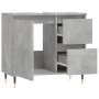 Armario de baño madera contrachapada gris hormigón 65x33x60 cm de vidaXL, Tocadores de baño - Ref: Foro24-831600, Precio: 59,...