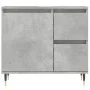 Armario de baño madera contrachapada gris hormigón 65x33x60 cm de vidaXL, Tocadores de baño - Ref: Foro24-831600, Precio: 58,...