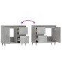 Armario de baño madera contrachapada gris hormigón 65x33x60 cm de vidaXL, Tocadores de baño - Ref: Foro24-831600, Precio: 59,...