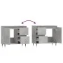 Concrete gray plywood bathroom cabinet 65x33x60 cm by vidaXL, bathroom vanities - Ref: Foro24-831600, Price: 59,18 €, Discoun...
