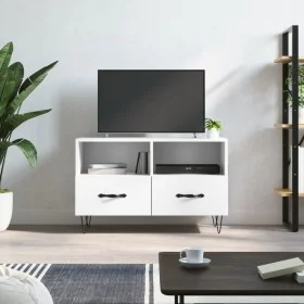 Mueble para TV madera contrachapada blanco 80x36x50 cm de vidaXL, Muebles TV - Ref: Foro24-828964, Precio: 51,56 €, Descuento: %