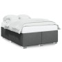 Cama sin colchón tela gris oscuro 140x190 cm