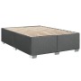 Cama sin colchón tela gris oscuro 140x190 cm