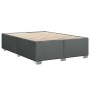 Cama sin colchón tela gris oscuro 140x190 cm