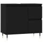 Badezimmerschrank aus schwarzem Sperrholz, 65 x 33 x 60 cm von vidaXL, Badezimmerwaschtische - Ref: Foro24-831597, Preis: 59,...