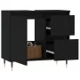 Badezimmerschrank aus schwarzem Sperrholz, 65 x 33 x 60 cm von vidaXL, Badezimmerwaschtische - Ref: Foro24-831597, Preis: 59,...