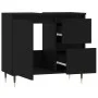 Black plywood bathroom cabinet 65x33x60 cm by vidaXL, bathroom vanities - Ref: Foro24-831597, Price: 59,18 €, Discount: %