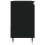 Armario de baño madera contrachapada negro 65x33x60 cm