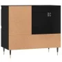 Badezimmerschrank aus schwarzem Sperrholz, 65 x 33 x 60 cm von vidaXL, Badezimmerwaschtische - Ref: Foro24-831597, Preis: 59,...