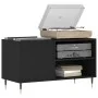 Black engineered wood record cabinet 85x38x48 cm by vidaXL, CD and DVD storage - Ref: Foro24-831693, Price: 49,03 €, Discount: %
