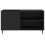 Black engineered wood record cabinet 85x38x48 cm by vidaXL, CD and DVD storage - Ref: Foro24-831693, Price: 49,03 €, Discount: %