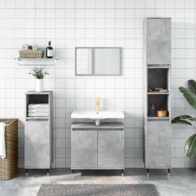 Concrete gray engineered wood bathroom cabinet 58x33x60 cm by vidaXL, bathroom vanities - Ref: Foro24-831576, Price: 43,74 €,...