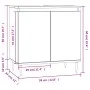 Betongrauer Badezimmerschrank aus Holzwerkstoff, 58 x 33 x 60 cm von vidaXL, Badezimmerwaschtische - Ref: Foro24-831576, Prei...