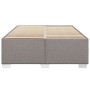 Cama sin colchón tela gris taupe 140x200 cm