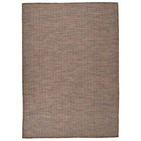 Brauner flachgewebter Outdoor-Teppich 140x200 cm von vidaXL, Teppiche - Ref: Foro24-340789, Preis: 46,66 €, Rabatt: %