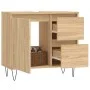 Sonoma oak plywood bathroom cabinet 65x33x60 cm by vidaXL, bathroom vanities - Ref: Foro24-831607, Price: 77,51 €, Discount: %