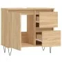 Sonoma oak plywood bathroom cabinet 65x33x60 cm by vidaXL, bathroom vanities - Ref: Foro24-831607, Price: 77,51 €, Discount: %
