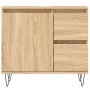 Armario de baño madera contrachapada roble Sonoma 65x33x60 cm de vidaXL, Tocadores de baño - Ref: Foro24-831607, Precio: 81,59 €