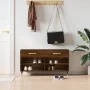 Shoe bench engineered wood oak brown 102x35x55 cm by vidaXL, Shoe racks and shoe organizers - Ref: Foro24-829723, Price: 58,0...