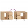 Armario de baño madera contrachapada roble Sonoma 65x33x60 cm de vidaXL, Tocadores de baño - Ref: Foro24-831607, Precio: 81,59 €