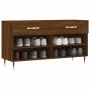 Shoe bench engineered wood oak brown 102x35x55 cm by vidaXL, Shoe racks and shoe organizers - Ref: Foro24-829723, Price: 58,0...